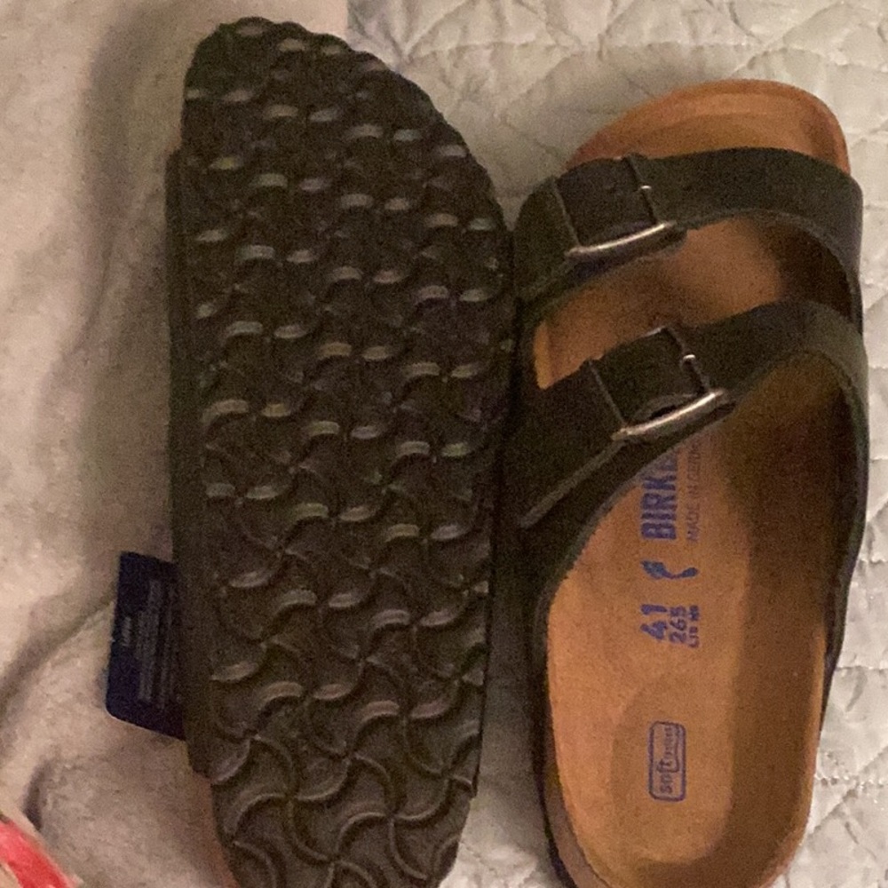 Birkenstock Arizona sandals. New